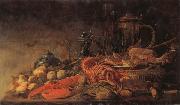 Frans Ryckhals Fruit and Lobster on a Table Norge oil painting reproduction